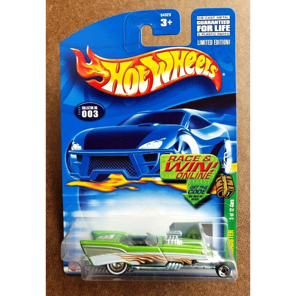 Hot Wheels '57 ROADSTER 2002 TREASURE HUNT #03/12 1:64 #54323 WL RR & Micro 5-SP